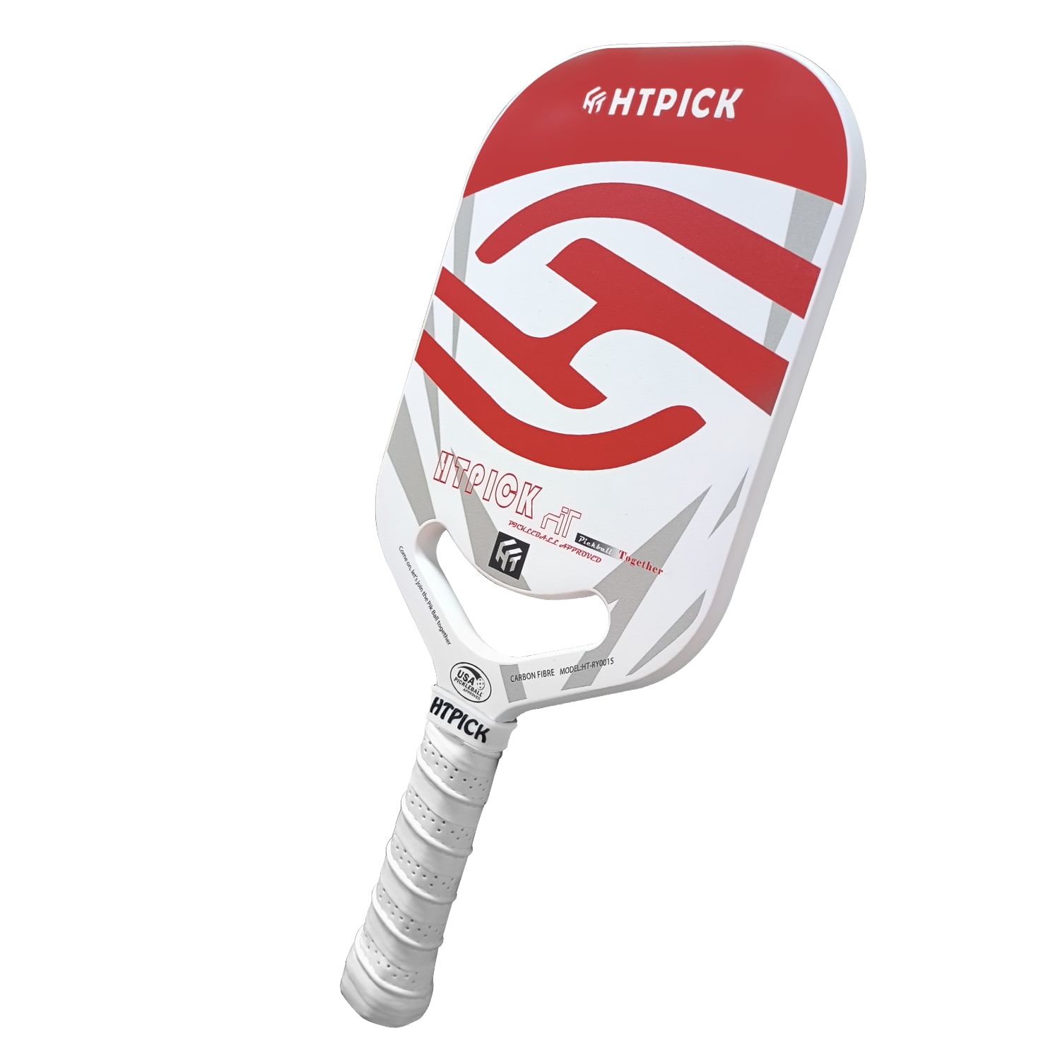 HTPICK Thermoformed Pickleball Paddle - T700 Carbon Fiber Surface, 16mm Polypropylene Honeycomb Core, USAPA Approved for Professional & Recreational Play