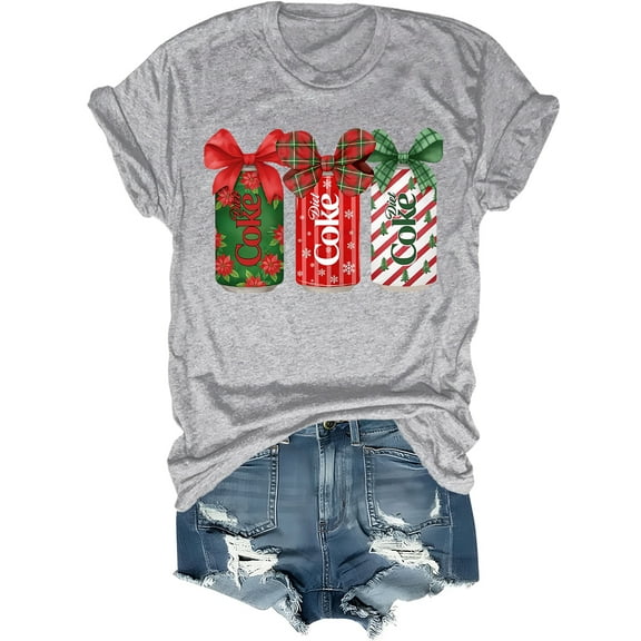 Christmas Diet Coke Shirt Coquette Bow Diet Coke T-Shirt Chritsmas Tshirt Merry Xmas Tees