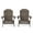 Gray, variant on Milan Outdoor White Acacia Wood Folding Adirondack Chair (Set of 2)