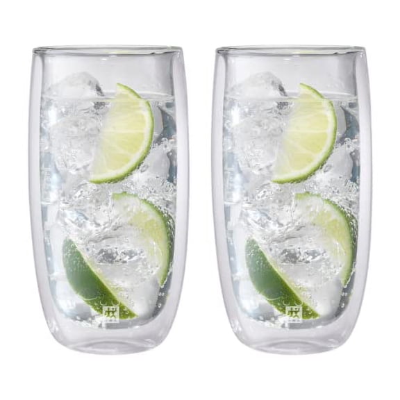 Zwilling Zwilling "Double Wall Glass 470ml 2pcs Set" Tumbler Highball Heat Resistant Double Structure Cup 39500-120