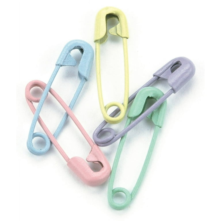 Mini Painted Safety Pins .75 50/Pkg-Pastel 