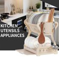 thumbnail image 3 of NIAIZEK Khaki Plastic Dish Drying Rack for Kitchen Utensils, Compact Space-Saving Organizer and Drainer, 1-Piece Kitchen Accessory, 3 of 6