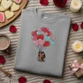 thumbnail image 2 of Dachshund Heart Balloon Embroidered Sweatshirt, Cute Valentine Wiener Dog Embroidery Shirt, Sausage Dog with Balloons Crewneck, Couple Gift, 2 of 5