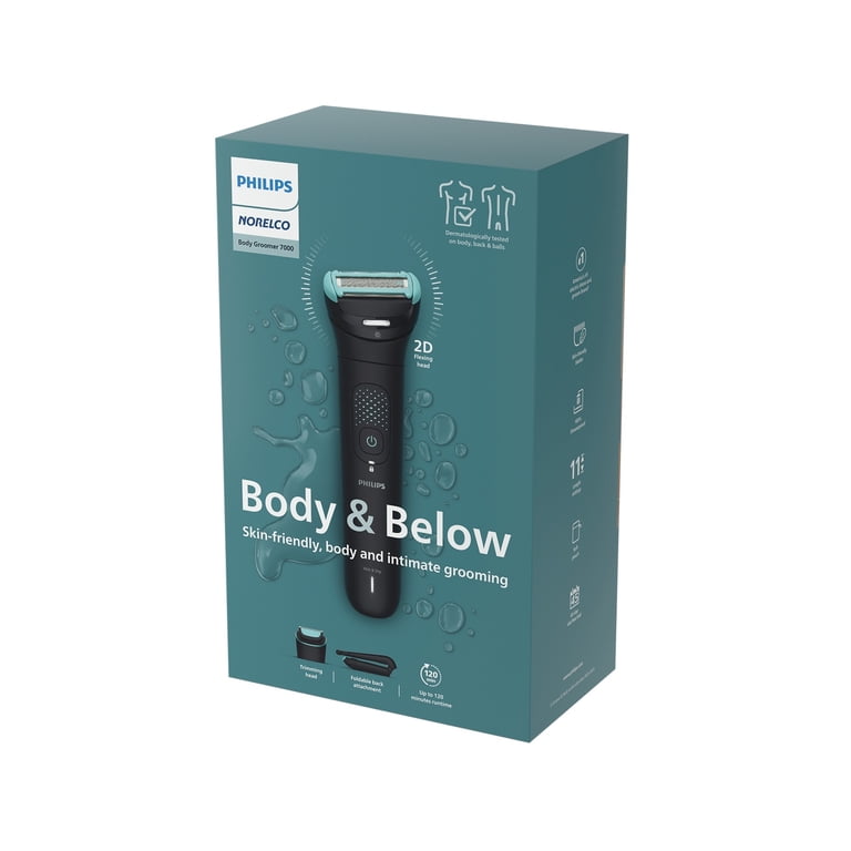 Philips Norelco Body Groomer 7000 Series, Trimmer For Man, 100