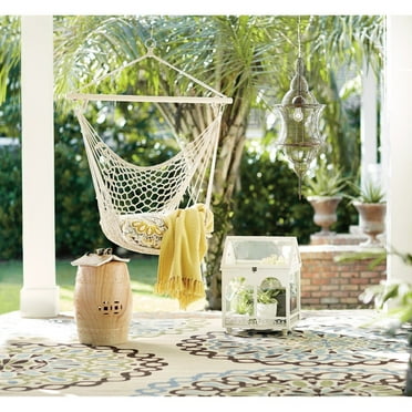 Zimtown Outdoor Hanging Swing Cotton Hammock Chair Solid Rope Yard Garden