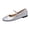 Silver, variant on Gpaecead Women'S Round Toe Buckle Shoes Low Heel Plus Size Soft Faux Leather Low Cut Comfortable Casual For Spring Summer Work Date Silver