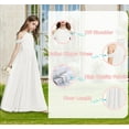 thumbnail image 5 of Drtj Girls A-Line Maxi Dress Junior Bridesmaid Flower Girl Dresses Off-Shoulder Chiffon Dress for Wedding Pageant, 5 of 6