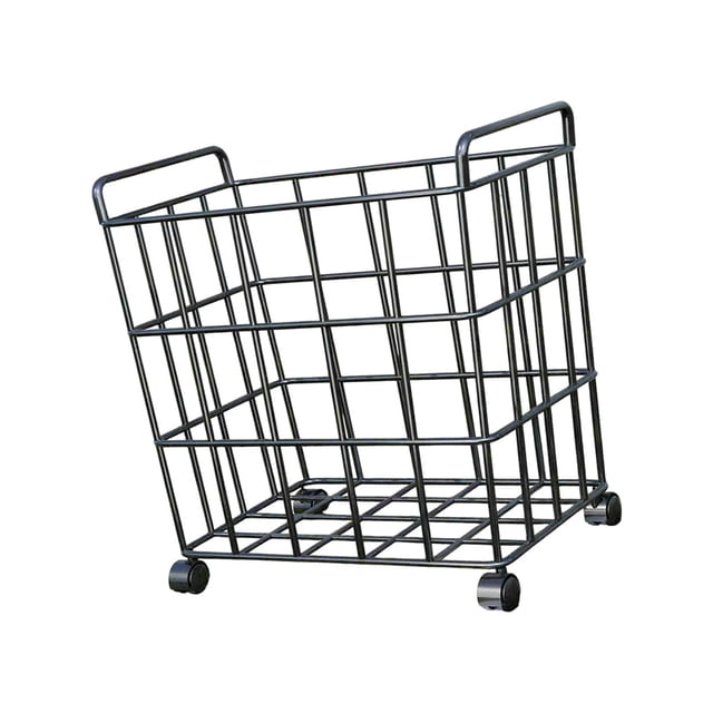 Lipstore Chariot de Rangement Roulant pour Balles de Sport Support de Rangement pour Balles pour Gym Extérieur Noir G