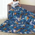thumbnail image 6 of Honeii Hawaiian Style Print Fleece Blanket - Throw Blanket for Bed, Sofa, Couch, Camping, and Travel , Microplush Ultra Soft Warm Blanket-60"x50", 6 of 7