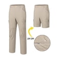 thumbnail image 3 of Little Donkey Andy Men's Stretch Convertible Pants Zip-Off Lightweight Quick-Dry Hiking Fishing Travel Pants (Shorts Khaki XXL), 3 of 6
