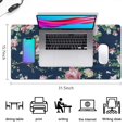 thumbnail image 5 of Long Mouse Pads for Desk,Pioneer Flower Floral Print Pattern Desk Mats on Top Of Desks, Desk Mouse Pad Extra Large with 3mm Non-Slip Base and Stitched Edge for Gaming,Office,Work,Home 31.5"x15.7", 5 of 6