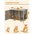 thumbnail image 3 of Hidden Cat Litter Box Enclosure Furniture Large Multi-Functional Cat Litter Box Washroom with Removable Divider Greige, 3 of 10