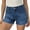 Z001_Dark Blue, variant on Women's Denim Shorts Mid Rise Summer Hot Raw Hem Casual Jean Shorts
