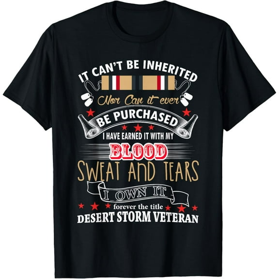 t-shirt Desert Storm Veteran Desert Shield Vet T-Shirt T-Shirt mens，black，women，funny，men，journey，Crew Neck, Short Sleeve,printing