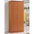 thumbnail image 2 of Hodedah 2 Portes Armoire Boisée avec 4 Étagères en Finition Cerise, 2 of 6