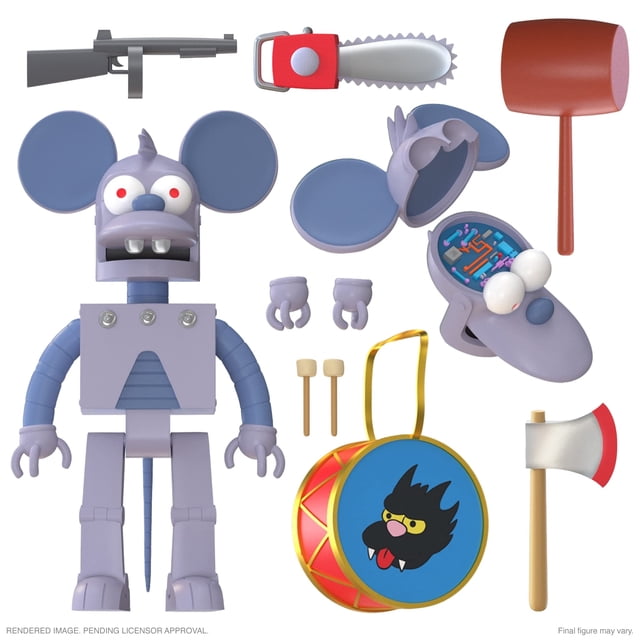 Figura de acción Super7 The Simpsons ULTIMATES! ¡Robot Itchy!