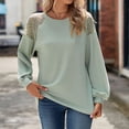 thumbnail image 2 of TAIAOJING Womens Tops V Neck Lace Tee Long Sleeve T Shirt Casual Blouses Tunic Tops, 2 of 9