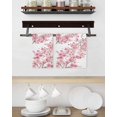 thumbnail image 3 of Spring Peach Flowers Kitchen Dish Towels for Drying Dishes Set of 4, Pink Botanical Floral Leaves Branch Waffle Weave Microfiber Hand Tea Bathroom Towels Quick Dry & Absorbent Towel 15.7x23.6, 3 of 7