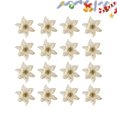 thumbnail image 4 of Flor de Navidad 16PCS Simulación de Navidad del polvo del oro del árbol de navidad colgante Garland bricolaje Accesorios de flores artificiales (de oro), 4 of 7