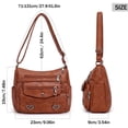 thumbnail image 3 of BadPiggies Crossbody Bag for Women Pocketbooks Soft PU Leather Purses and Handbags Multi Pocket Shoulder Bags - Brown, 3 of 9