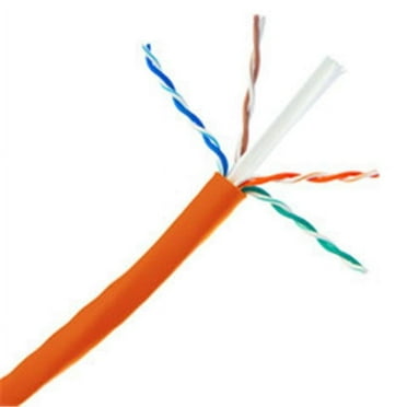 Cable Wholesale 13X6-031NH 1000 ft. Bulk Cat6a Orange Ethernet Unshielded Twisted Pair Cable, 500 MHz - 23 AWG & 10 Gigabit Solid