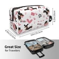 thumbnail image 3 of Uemuo Dachshund Dog Puppy Pattern Portable Toiletry Bags with Handle, Waterproof travel Make up Bags for Women, Large Capacity Travel Cosmetic Bags, 3 of 9