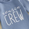thumbnail image 6 of Cjfdfy Newborn Baby Girl Boy Fall Outfits Cousin Crew Waffled Ribbed Long Sleeve Bodysuit And Hat 2Pcs Infant Cute Coming Home Fall Winter Outfit 0-9M, 6 of 9