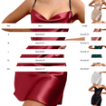 thumbnail image 3 of Women's Ice Silk Sleeveless Nightgown, Sexy Lace Trim Camisole Slip Dress, Comfortable and Fashionable Sleepwear for Bedtime, Home Lounging, and Romantic Evenings-White, 3 of 9
