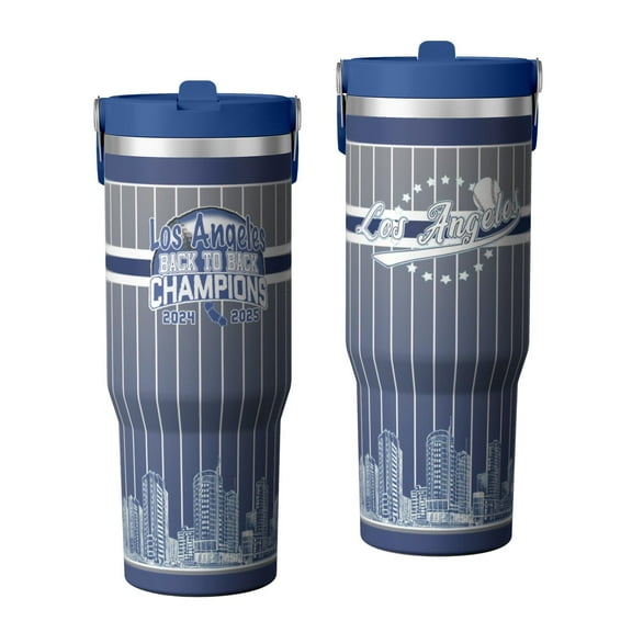 30oz Los Angeles Tumbler with Handle and Straw, 2025 World Championship Champs Baseball Tumbler Los Angeles Gifts for Men, Stainless Steel Vacuum Insulated Flip Straw Spill Proof Travel Mug Cup