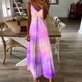 thumbnail image 2 of Ruimatai Women's Summer Tie Dye Print Beach Sleeveless Round Neck Dress Casual Flowy Party Sundress Soft Breathable Polyester Spandex, 2 of 5