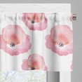 thumbnail image 3 of Ambesonne Watercolor Valance Pack of 2, Flower Watercolor Blots, 42"X12", Pink Coral, 3 of 5