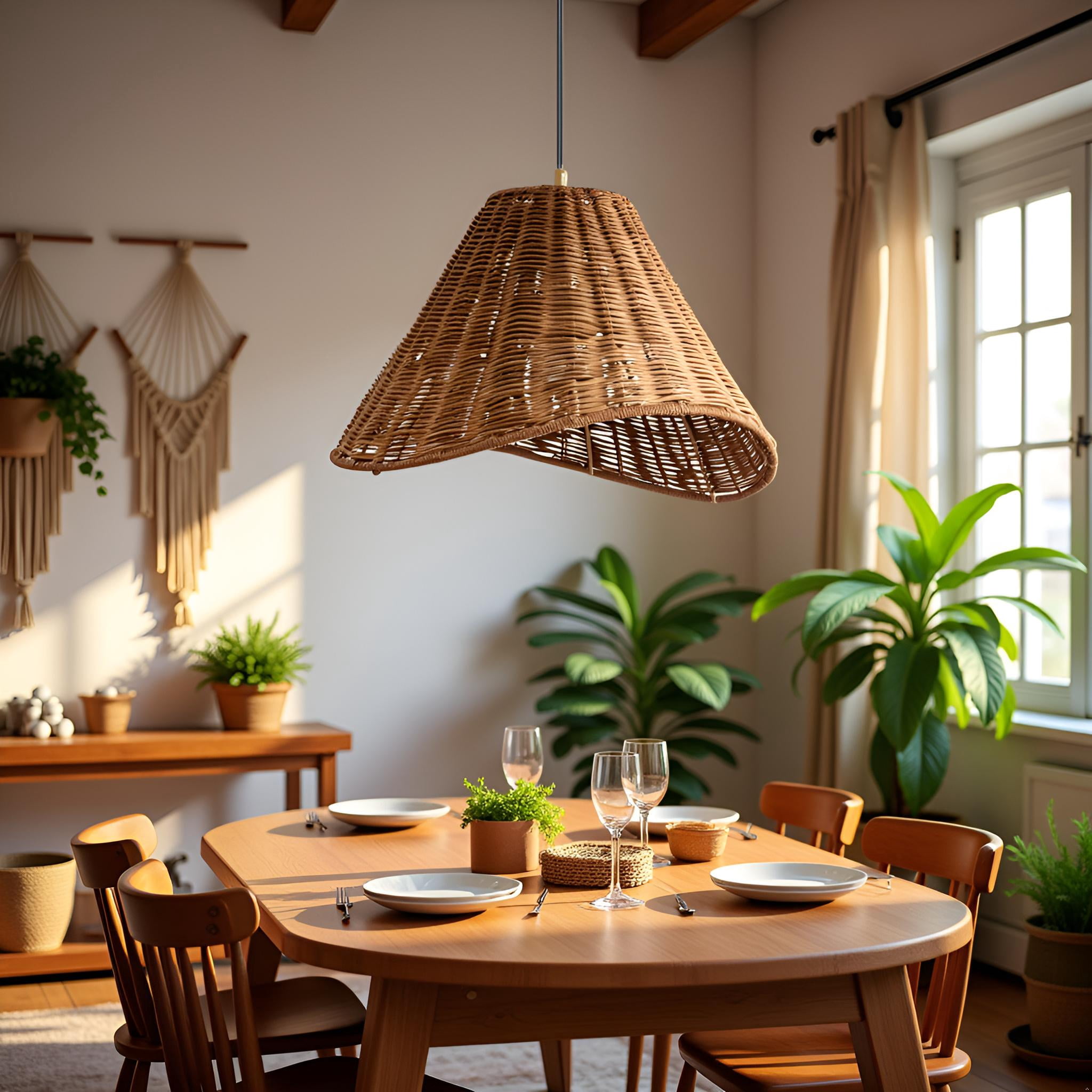 Bell /barrel  Ceiling Lights shades, rattan Pendant lamp shade Replacements tradistional shades home decor