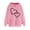 Pink01, variant on Erwazi Women Drawstring Hoodies Valentine's Day Heart Print Hooded Sweatshirts Casual Loose Pullover Tops