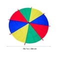 thumbnail image 3 of 1Ensemble Jouet Parachute pour Maternelle Couleurs Assorties Rond en Nylon pour Activités Extérieures, 3 of 8
