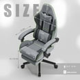 thumbnail image 6 of Dowinx Fabric Gaming Chair with Pocket Spring Cushion, Ergonomic Computer Chair with Footrest, Cloth Gamer Chair with Massage Lumbar Support and Headrest, Light Grey, 6 of 8