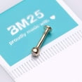 thumbnail image 3 of 14 Karat Gold Gem Ball Top Flat Back Stud Labret, 3 of 4