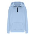thumbnail image 5 of kytmyeq Women's Casual Fashion Solid Color Long Sleeve Pullover Hoodies Sweatshirts, 5 of 6