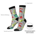 thumbnail image 2 of Yiaed Cute Dinosaur Print Great elasticity Crew Socks Sports socks for Men and Women, 2 of 5