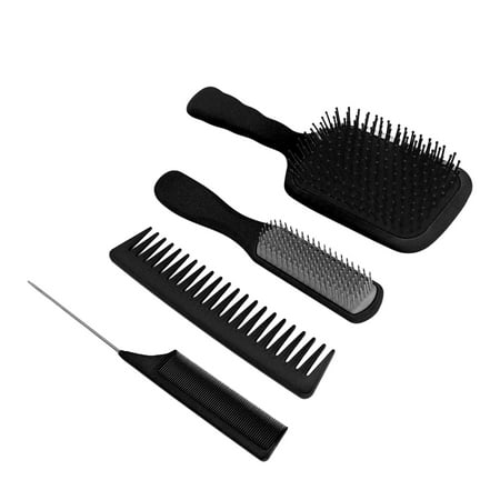 Hair Comb Set,4Pcs Hair Brush Comb Nine Row Hair Brush Paddle Hair Brush  Unbeatable Value