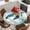 Turquoise Blue, variant on Octopus Coastal Round Tablecloth, Fitted Table Cover with Elastic for 36"-44" Round Tables, Summer Beach Nautical Starfish Compass Table Cloth Outdoor Indoor Dinning Party Waterproof Tablecloths