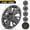 Black Matte, variant on 18 inch Set of 4 Steel Wheel Hubcaps for 2014-2020 Chevy Impala Bolt-on Installation Black Lacquer