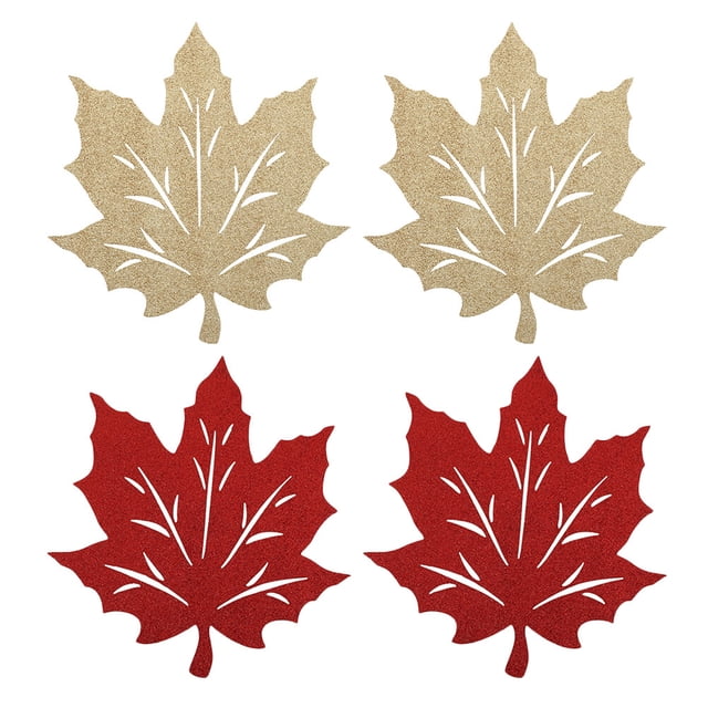ColoMX 4 piezas de otoño de maple de hojas de hojas de acción de gracias
