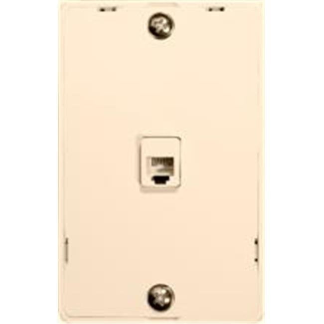 Plastic Wall Phone Plate Lt. Almond