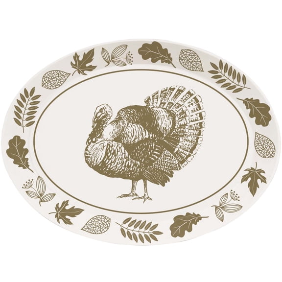 Turkey Oval Plastic Serving Tray