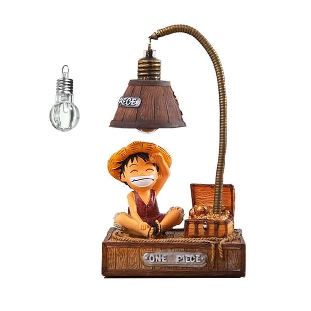Figura de Acción ZONEWD Anime One Piece Luffy con Lámpara Nocturna