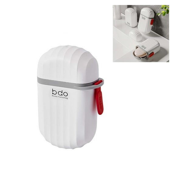 TOPRenddon Shower Soap Holder, Double Layer Soap Dish with Draining Tray, Wall Mounted Bar Soap Holder, Adhesive Soap Saver Box Case for Shower Wall,Bathroom,Sink,Tub,Waterfall