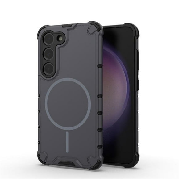 Funda para Samsung Galaxy S23 5G [Compatible con Airbag MagSafe] de Grado Militar, Funda Protectora Anticaída para Teléfono de Color Sólido, Gris Oscuro, para Galaxy S23(5G)