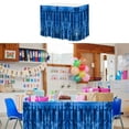 thumbnail image 4 of Faldas de mesa de flecos de papel de aluminio metálico Uxcell para fiesta Azul, 4 of 7