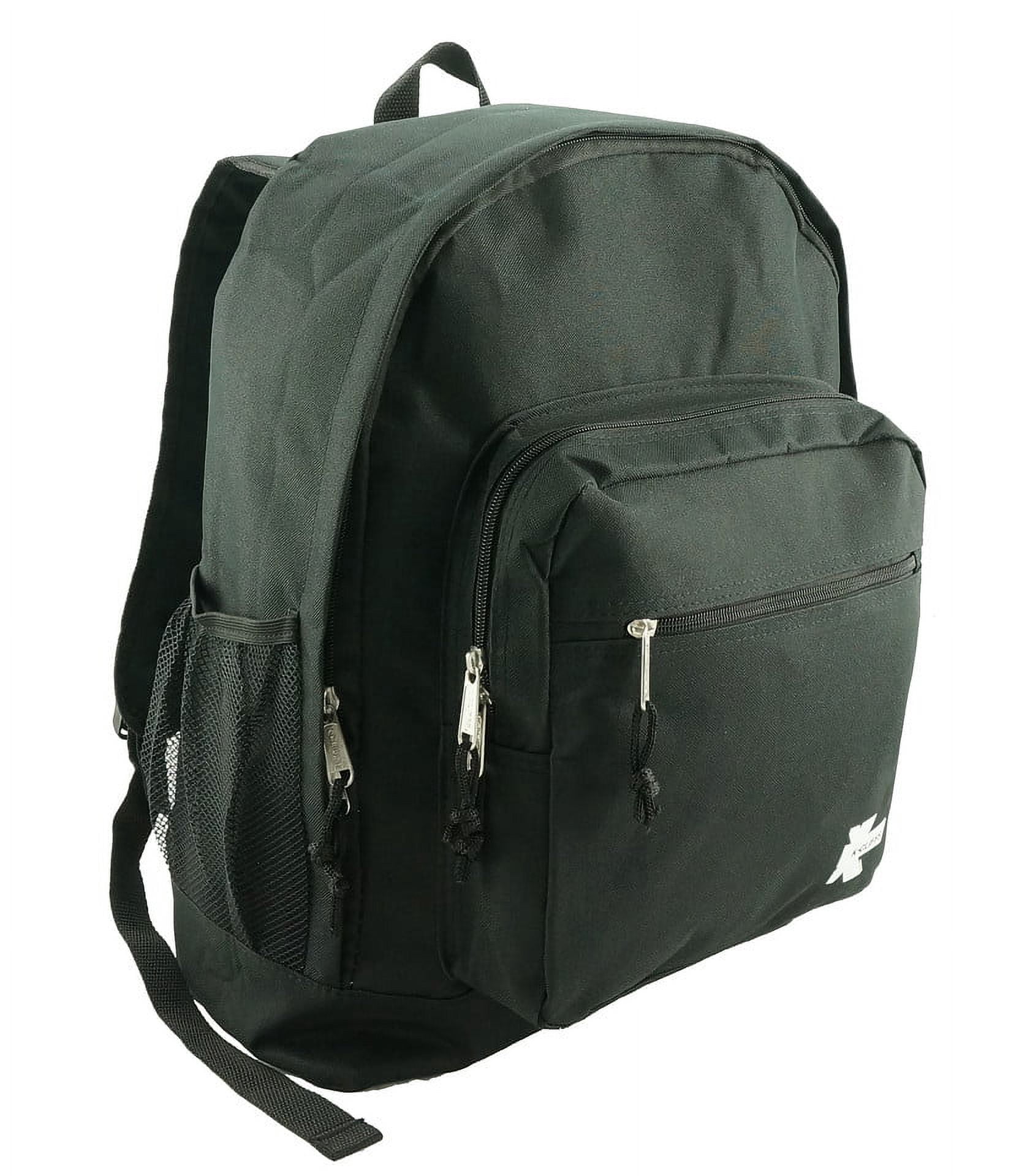 K-Cliffs Unisex Classic Large Lightweight Polyester Durable 17" School Backpack Teen-Adults,  Black
