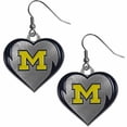 thumbnail image 2 of Siskiyou Sports NCAA Michigan Wolverines Womens Heart Dangle Earrings, Team Color, One Size, 2 of 4